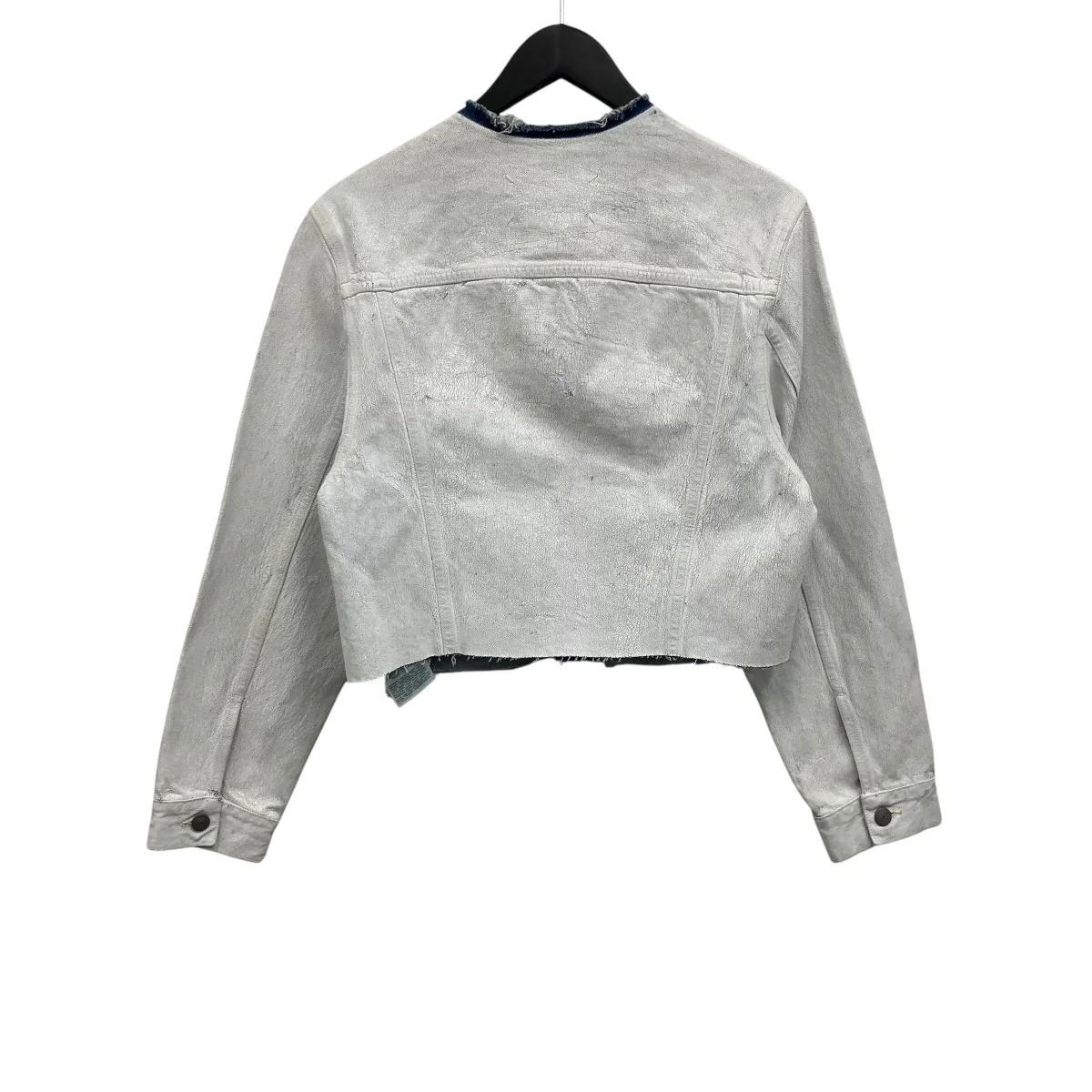 ペンキ加工ノーカラーデニムジャケット - Image 2