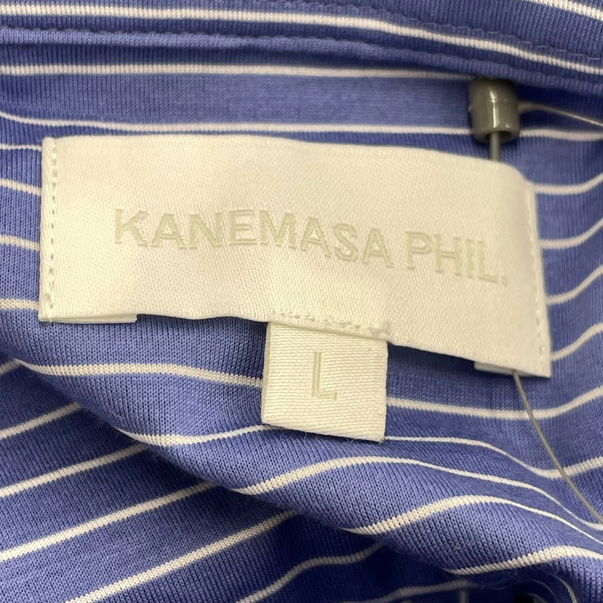 46G Atmosphere Stripe S S Shirtストライプ半袖シャツKM25S-027PBLUE - Image 5