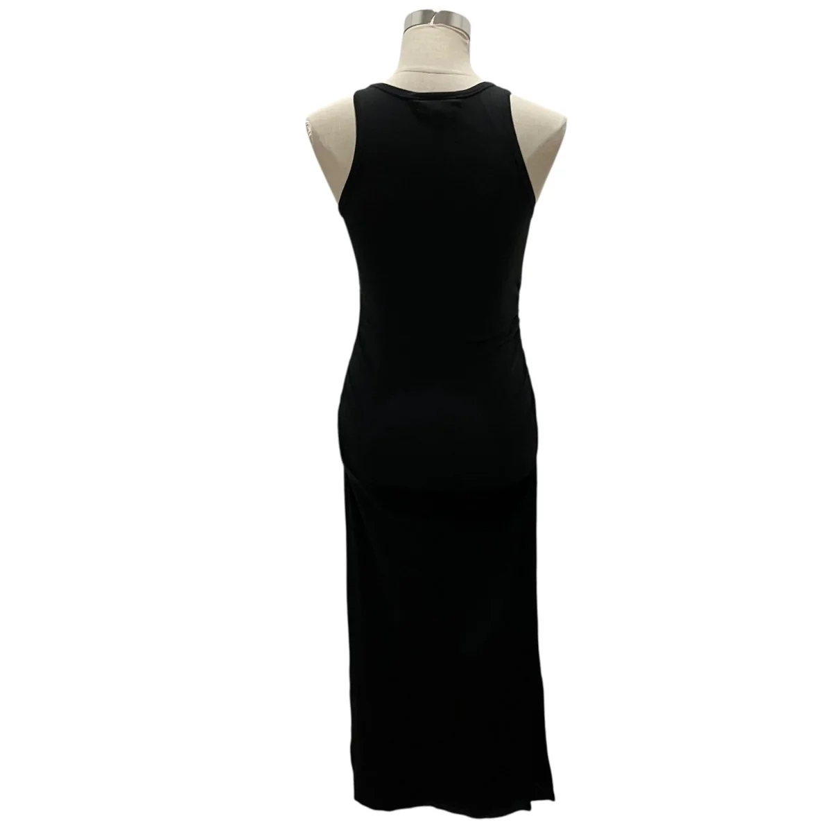 【BLACK SOFT COTTON RIB TANK TOP LONG DRESS】ノースリーブワンピースT3935-24AW - Image 2