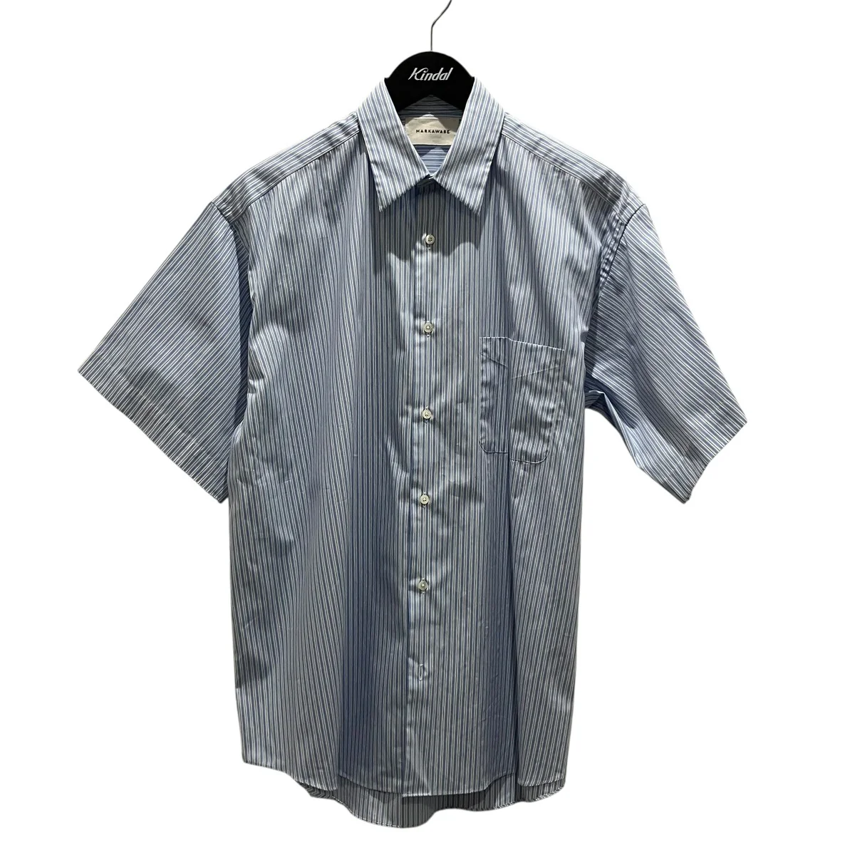 【SOKTAS ORGANIC COTTON POPLIN STRIPE COMFORT FIT SHIRT S S】ストライプシャツA24B01SH02B