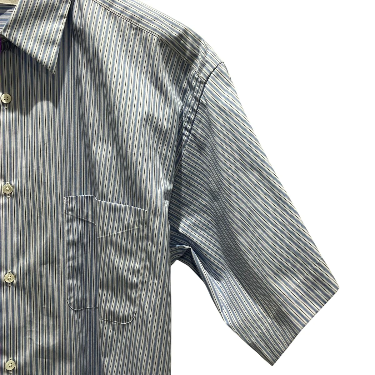 【SOKTAS ORGANIC COTTON POPLIN STRIPE COMFORT FIT SHIRT S S】ストライプシャツA24B01SH02B - Image 4