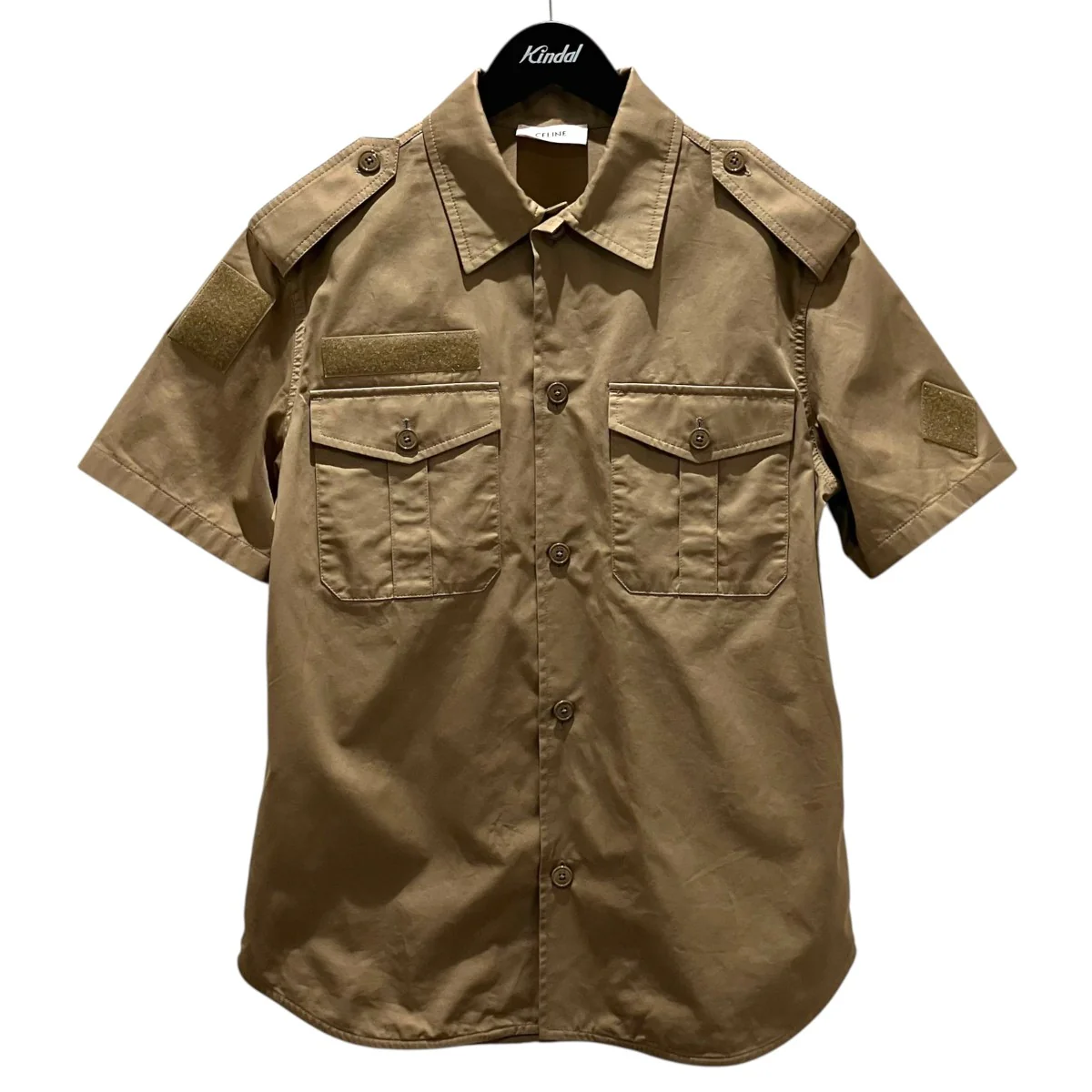 【Velcro cotton linen shirt】ベルクロコットンリネン半袖シャツ2C881219I