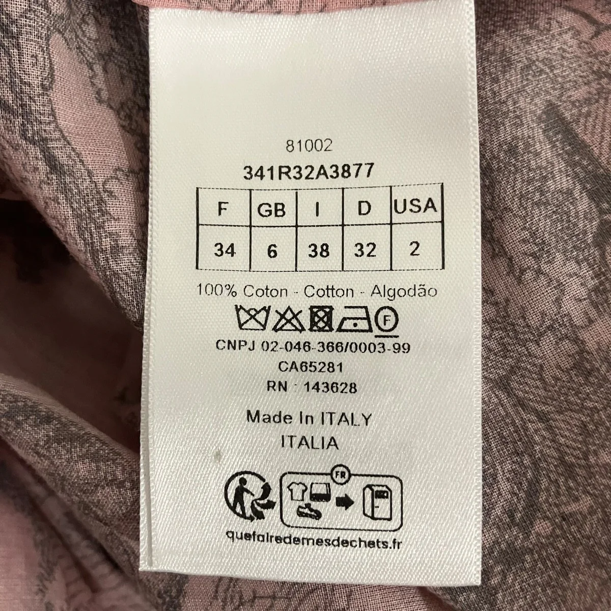 トワルドジュイミディシャツワンピースミディ総柄シャツワンピース341R32A3877 - Image 6