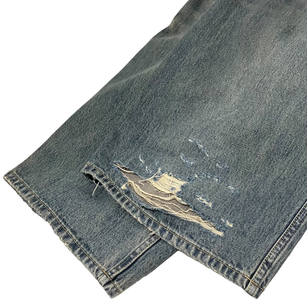 【Drawstring Baggy Jeans】ダメージ加工バギーデニムパンツ786643 - Image 4