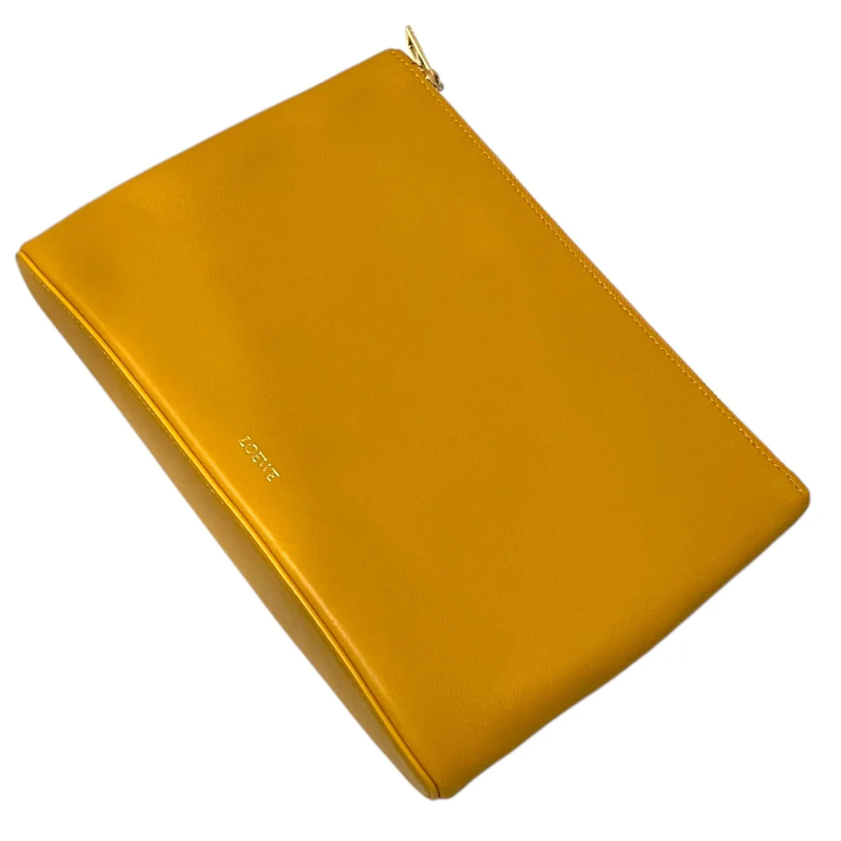 【OBLONG POUCH PLAI CRIMSON 】レザーポーチQ730C63X01