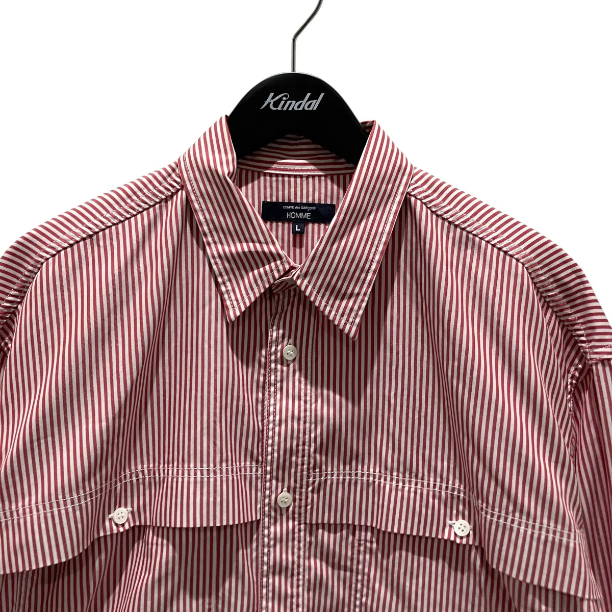 26SS【綿ストライプオックスL／S SH】ストライプシャツHQ-B011 - Image 3