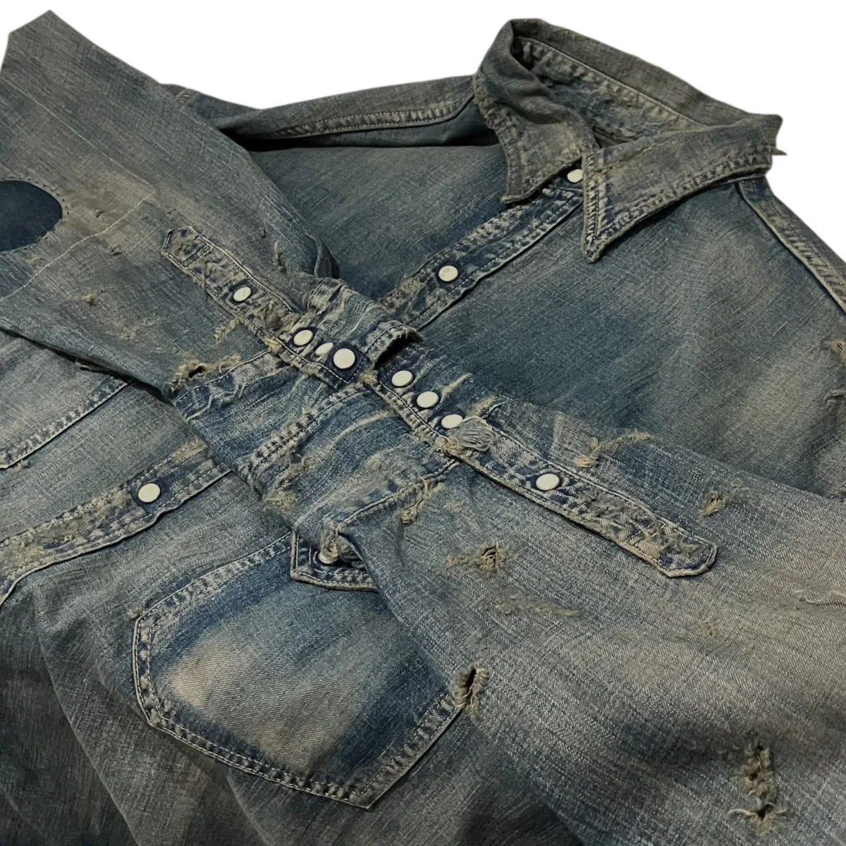 vintage加工デニムウエスタンシャツSM-A23-0000-015 - Image 5
