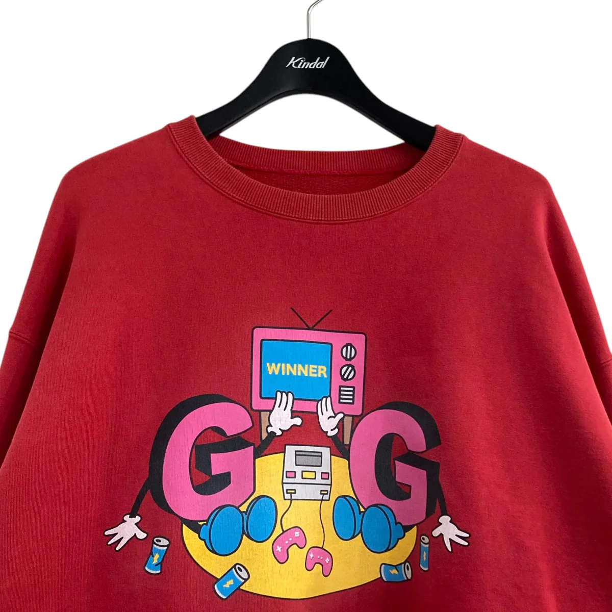 GAME CRASH VINTAGE CREWNECKプリントクルーネックスウェットトレーナー - Image 2