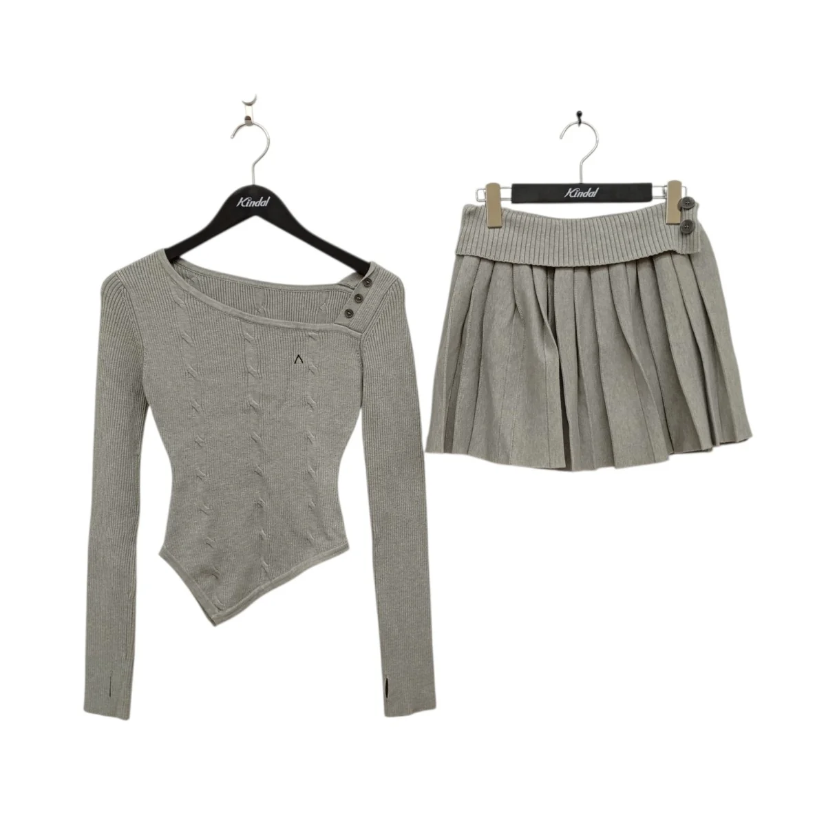 Jody pleats knit set up プリーツニットスカートセットアップAM1121