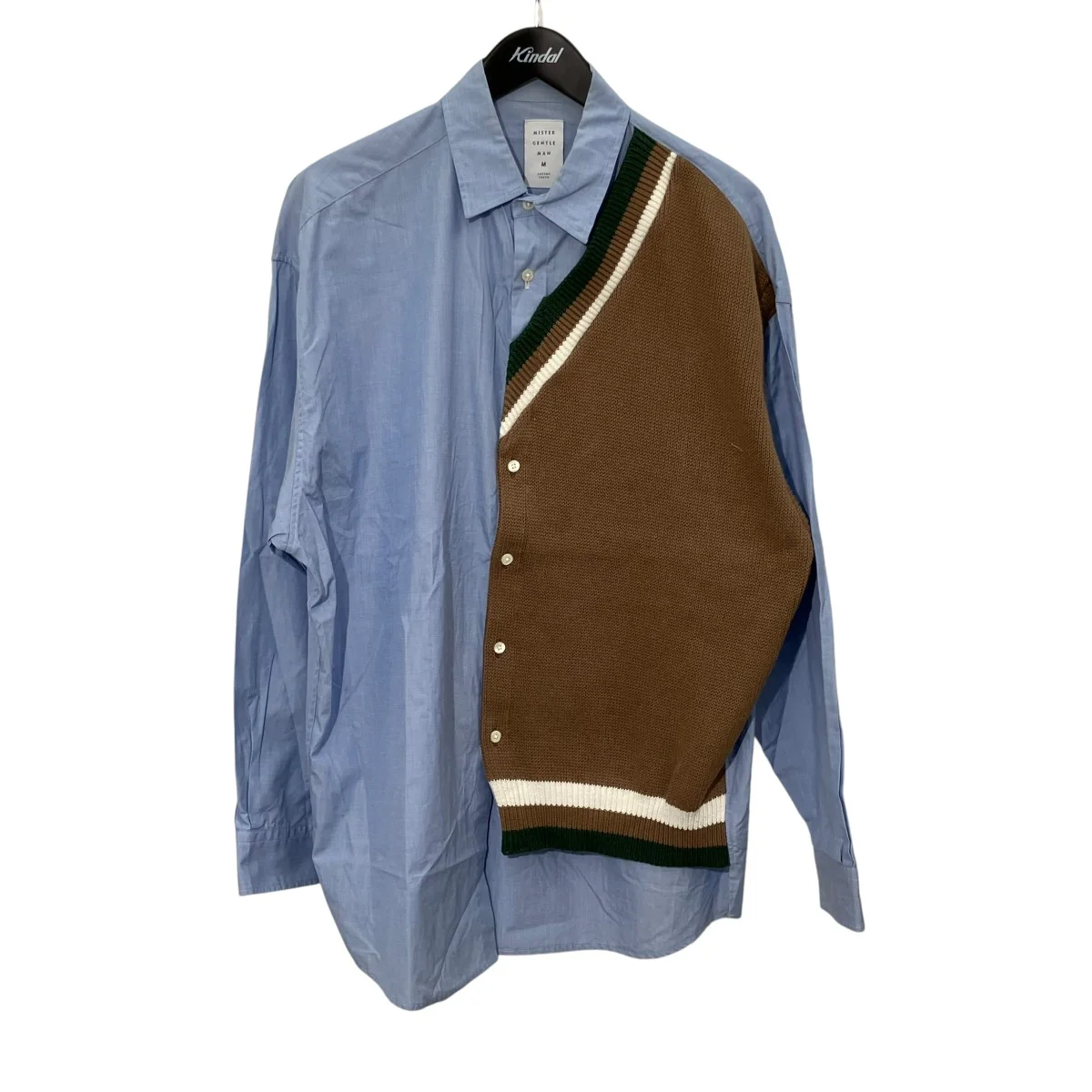 KNIT VEST MIX SHIRTニットドッキングシャツMGR-SH11