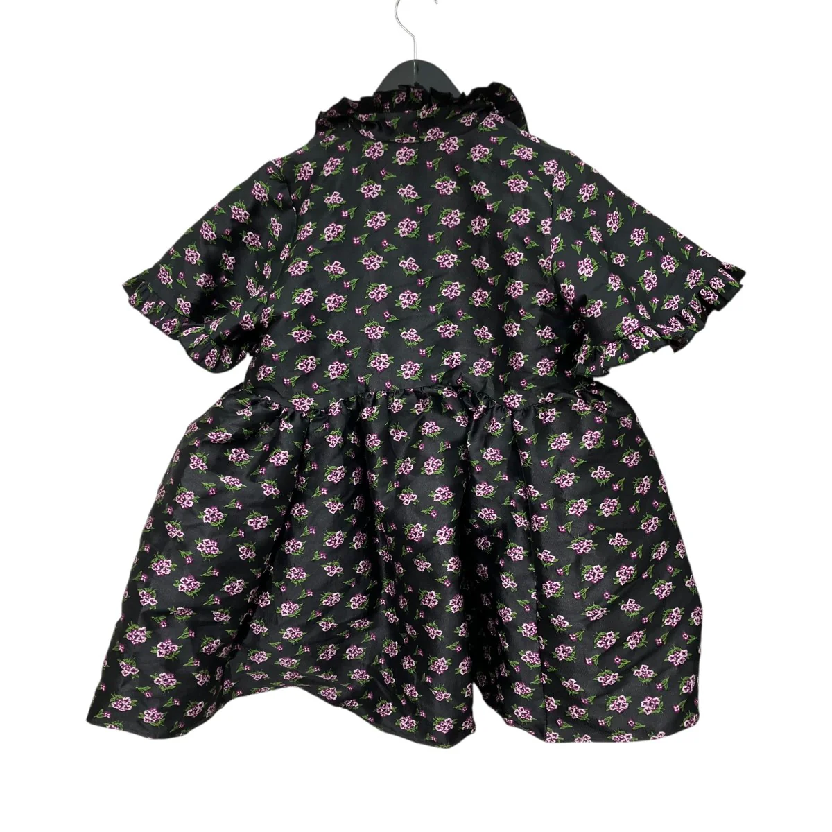 Canopy Jacquard Mini Dressフラワージャガードワンピース32SJ02DR2353BLK - Image 2