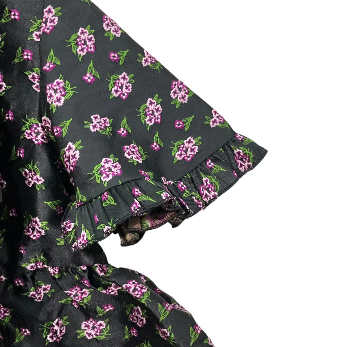 Canopy Jacquard Mini Dressフラワージャガードワンピース32SJ02DR2353BLK - Image 4