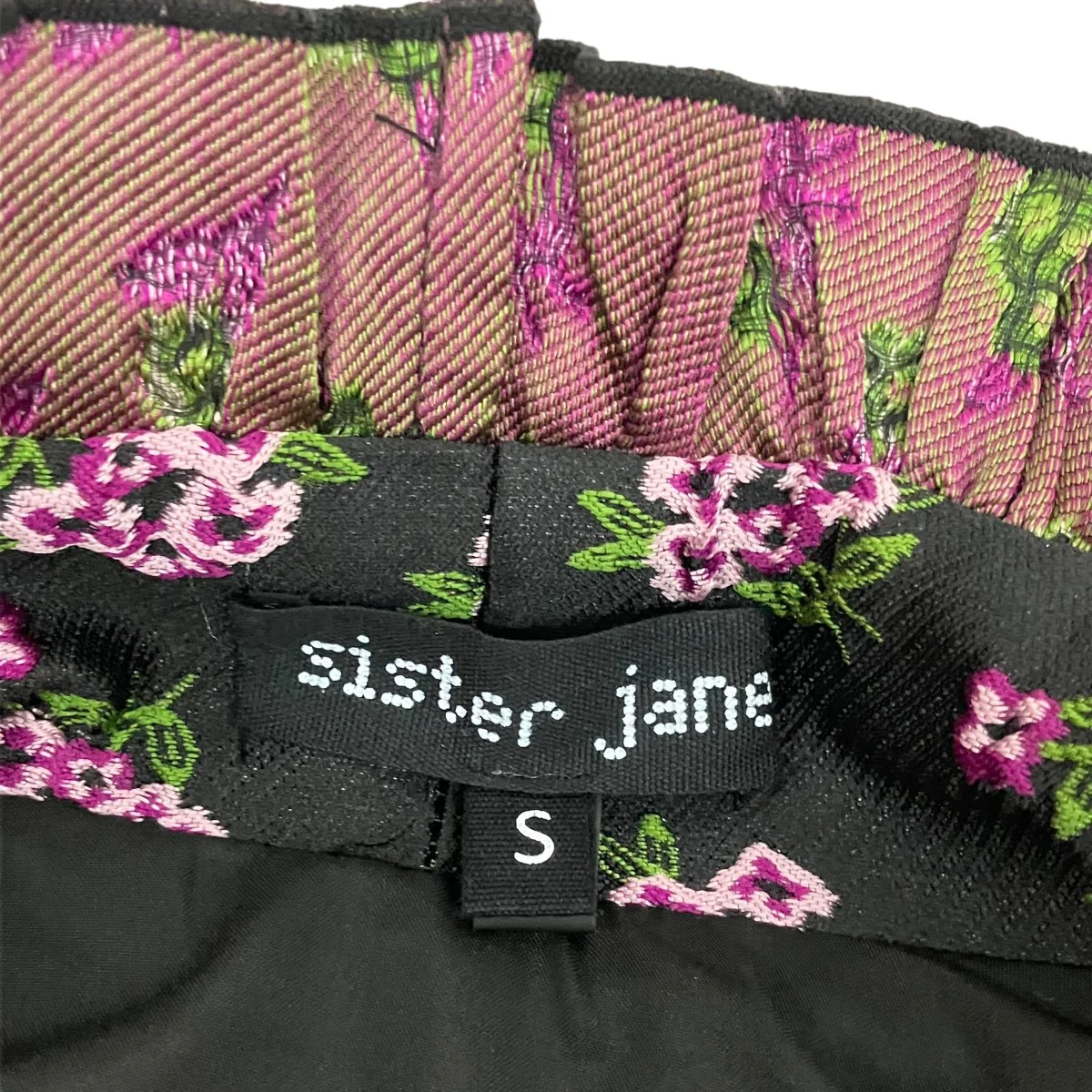 Canopy Jacquard Mini Dressフラワージャガードワンピース32SJ02DR2353BLK - Image 5