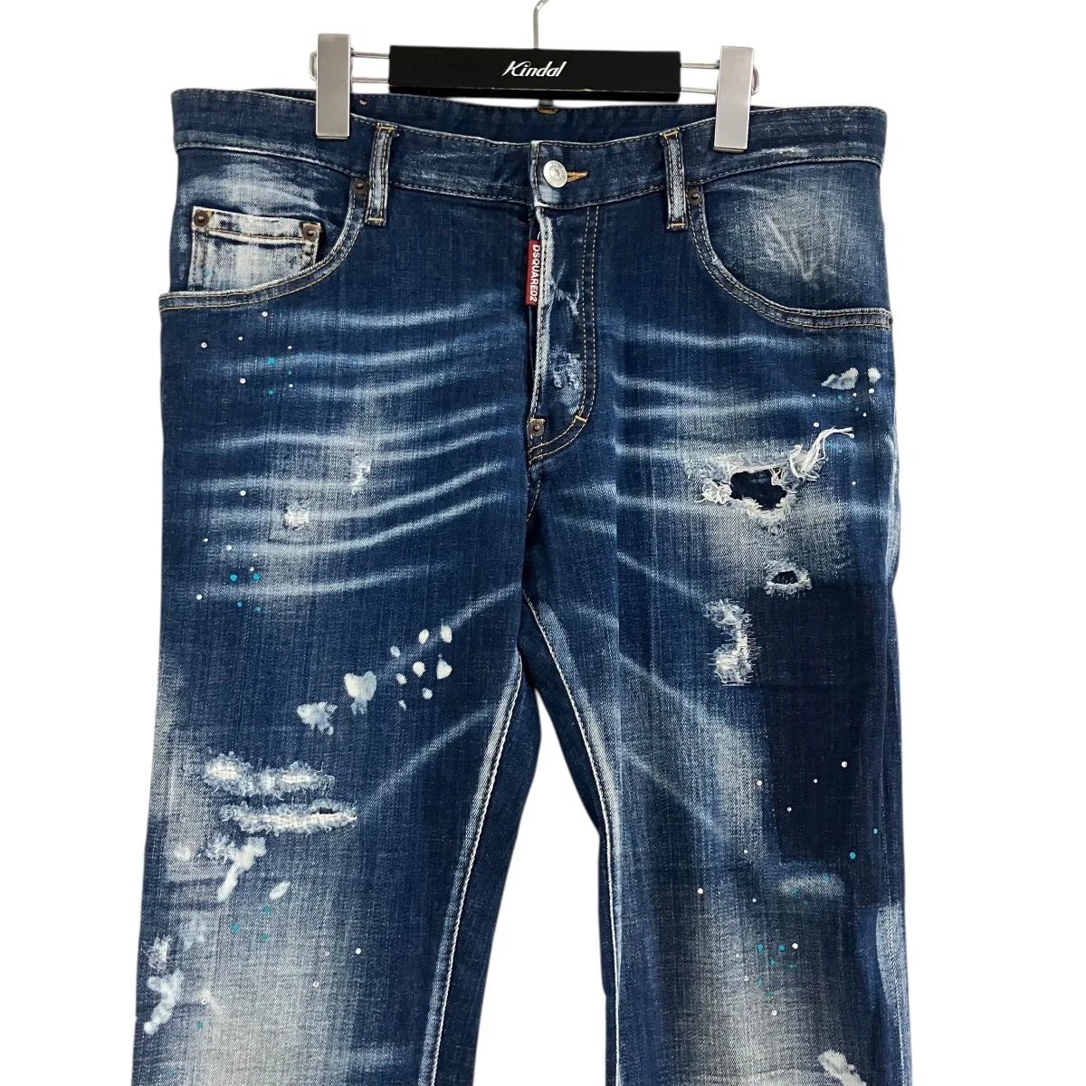 ダメージ加工 ラインストーンデニムパンツ ジーンズ - Image 2