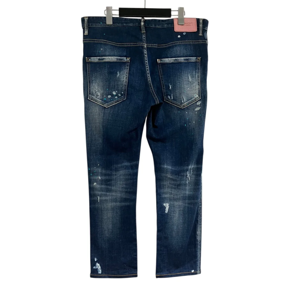 ダメージ加工 ラインストーンデニムパンツ ジーンズ - Image 3
