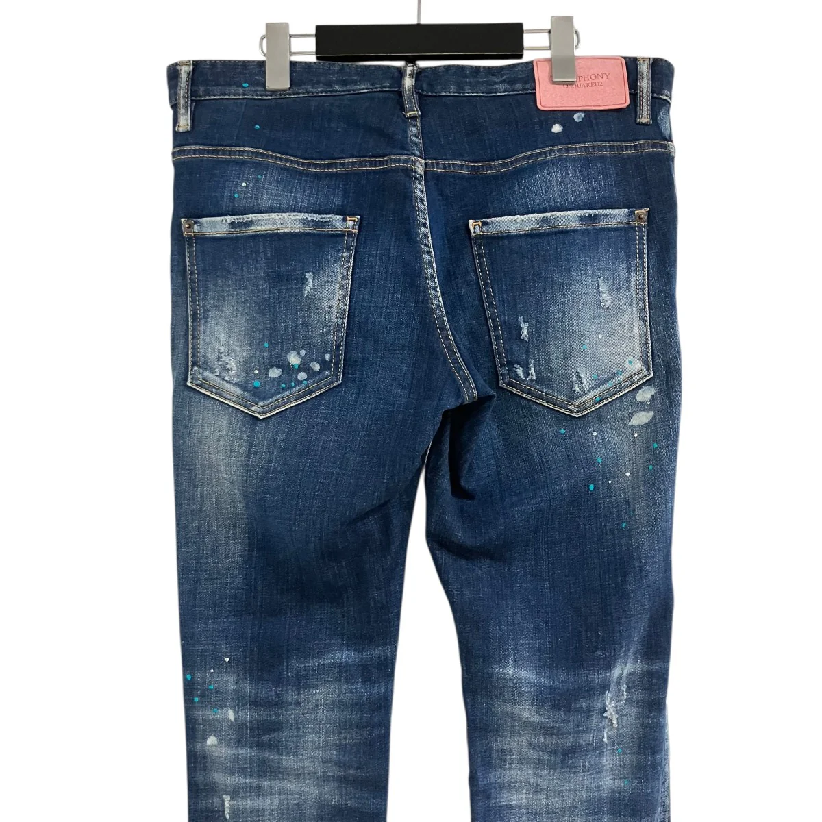 ダメージ加工 ラインストーンデニムパンツ ジーンズ - Image 4