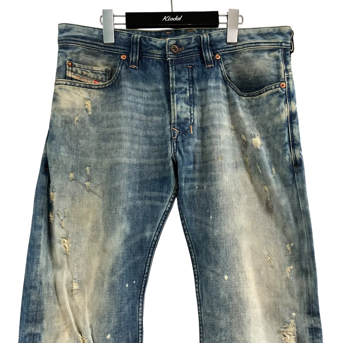 クラッシュ加工デニムパンツ - Image 2