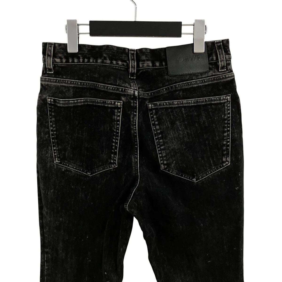 フロック加工フレアウォッシュドデニム ジーンズ - Image 5