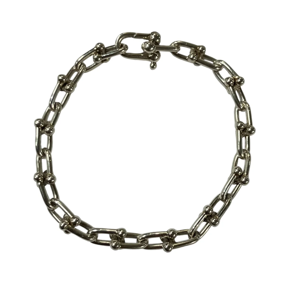 ハードウェアスモールリンク シルバーブレスレット - Image 2
