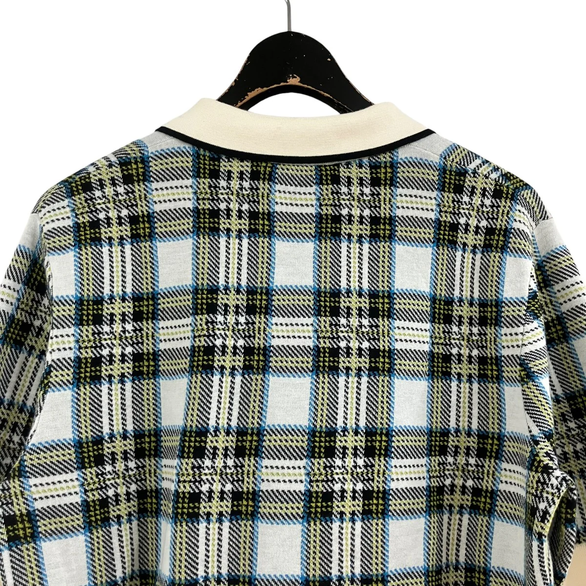 タータンチェックニットポロシャツ - Image 4
