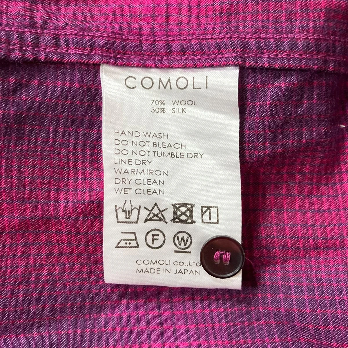 ウールシルクチェックネルシャツ - Image 7
