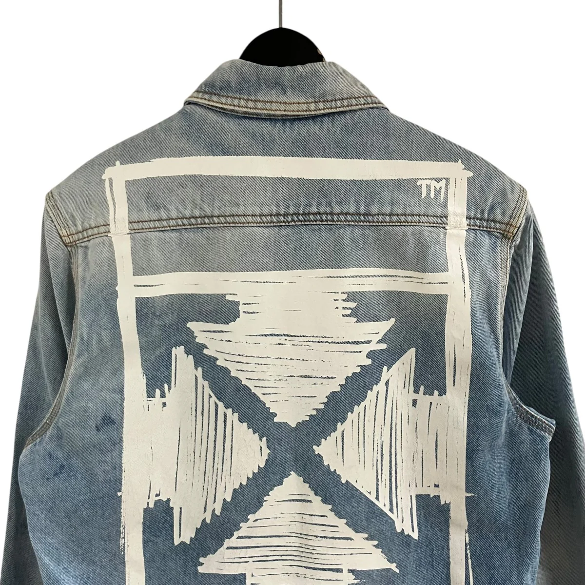 バックバイアスアイスウォッシュデニムシャツ - Image 4