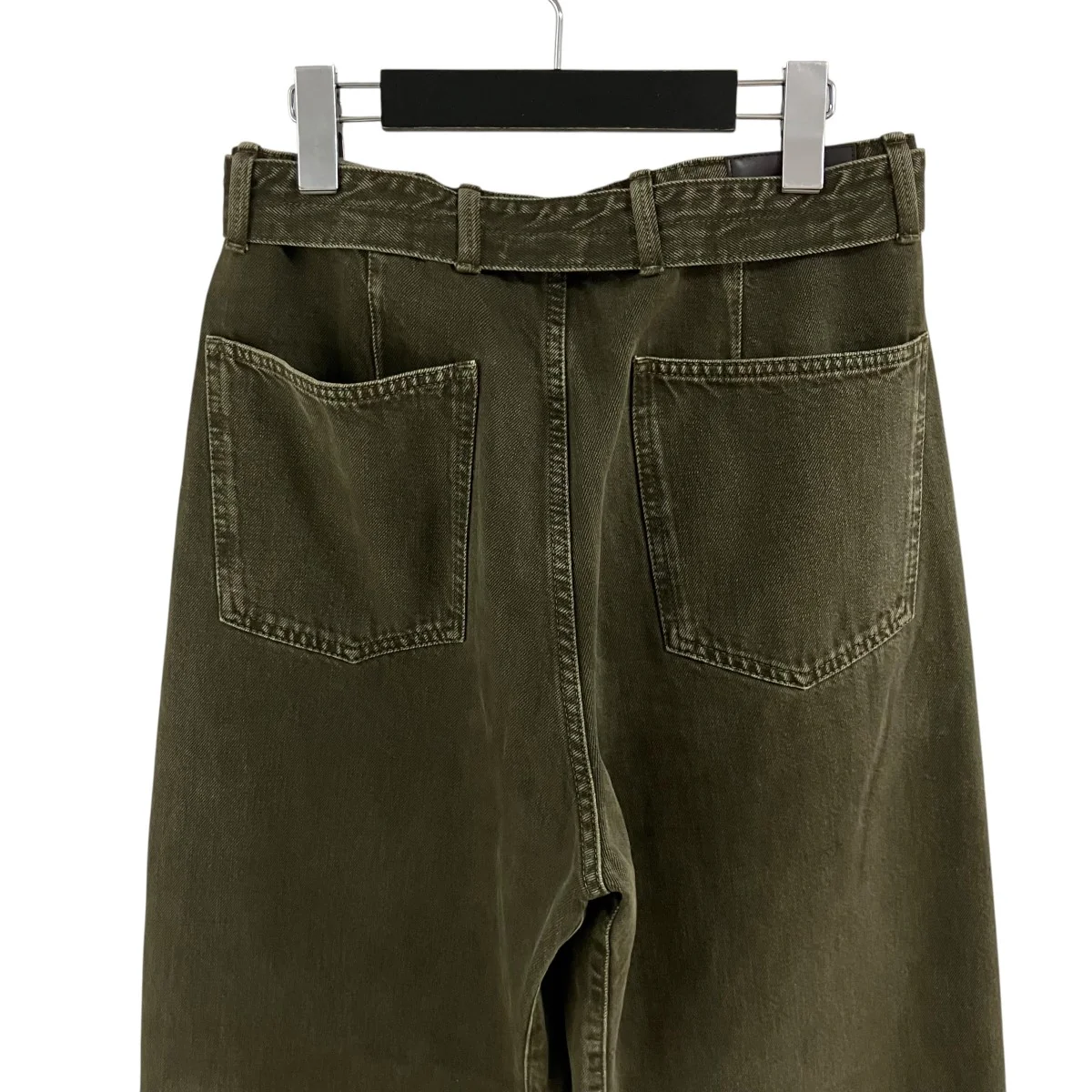 フェード加工ベルテッドデニムパンツ - Image 5