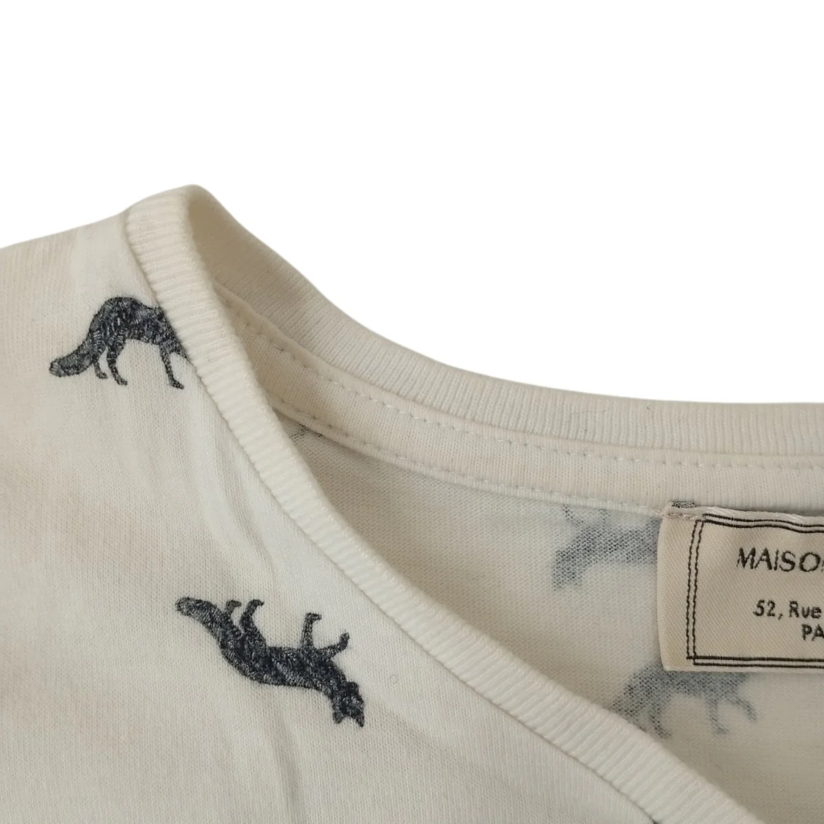 キツネシルエット総柄Tシャツ - Image 4