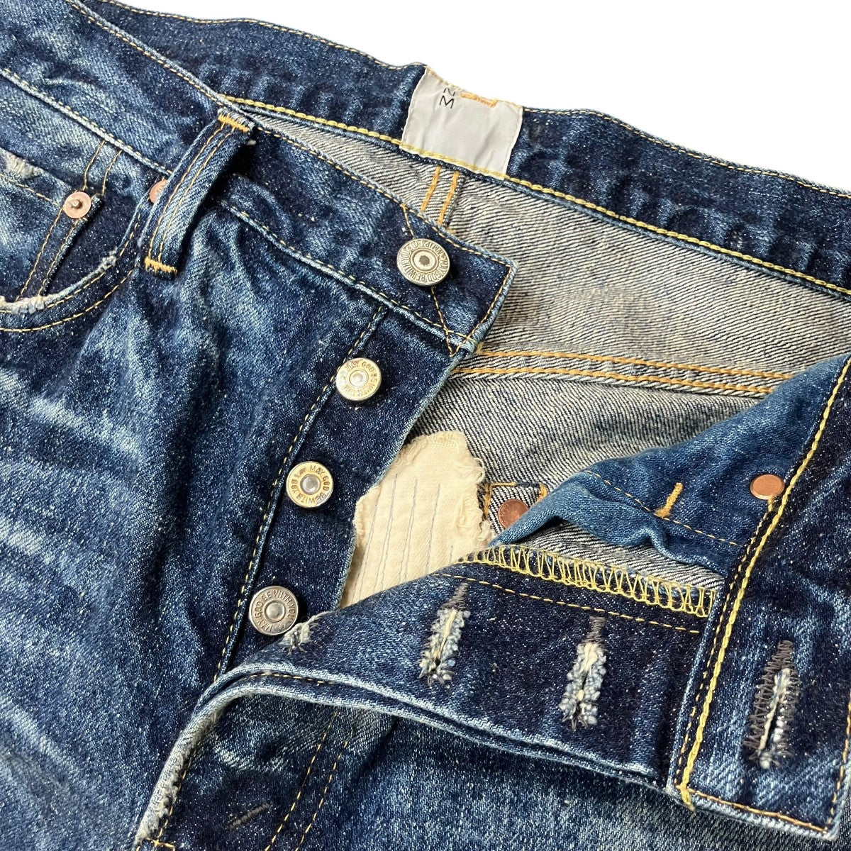 GQ SHOPウォッシュド加工デニムパンツPT-YY-0005 - Image 5