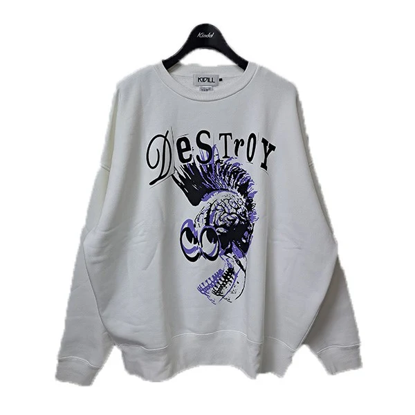24AWDESTROY PUNK SKULL SWEATデストロイパンクスカルスウェットKL876
