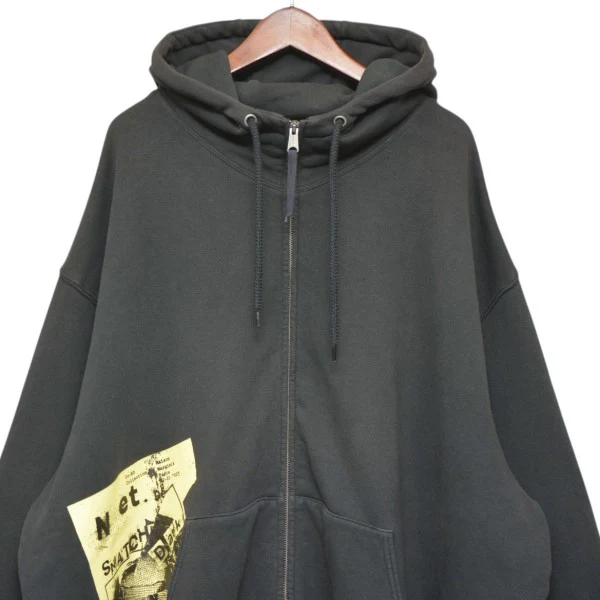 2024SS　Invitation Zip Hoodie　インビテーションジップフーディ　オーバーサイズジップアップパーカー　S50HG0045 S25570 - Image 3