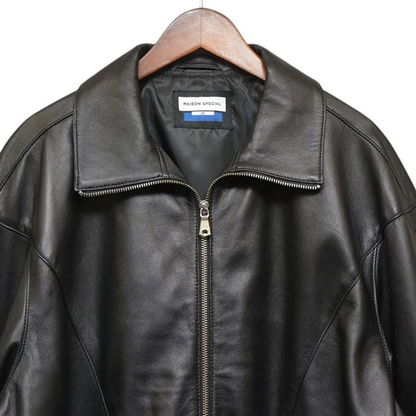 2025SS Sheep Leather Stand Collar Blouson ラムレザージャケット ブルゾン 11259211201 - Image 3