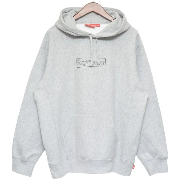 2021SS KAWS Chalk Logo Hooded Sweatshirt ボックスロゴプルオーバースウェットパーカー