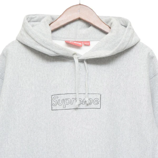 2021SS KAWS Chalk Logo Hooded Sweatshirt ボックスロゴプルオーバースウェットパーカー - Image 3
