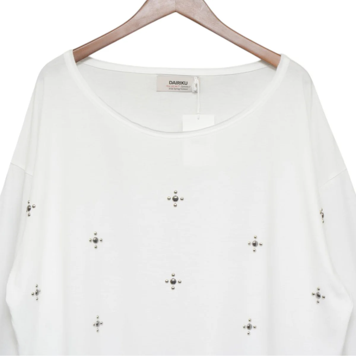 2026SS Waist Studs Wide-Neck Tee ワイドネックTシャツ 26SS C6 - Image 3