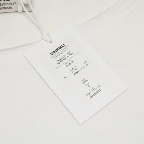 2026SS Waist Studs Wide-Neck Tee ワイドネックTシャツ 26SS C6 - Image 8