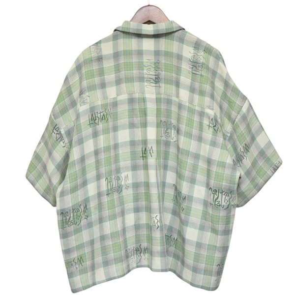TRANSPARENT CHECK CROPPED SHIRT　クロップドチェックシャツ　ショート丈半袖シャツ　SRO-SH-U01 - Image 2