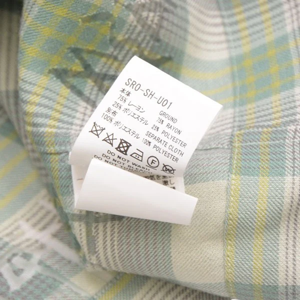 TRANSPARENT CHECK CROPPED SHIRT　クロップドチェックシャツ　ショート丈半袖シャツ　SRO-SH-U01 - Image 7