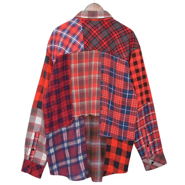 Reworked Check Shirts　リメイクパッチワークチェックシャツ　ネルシャツ - Image 2