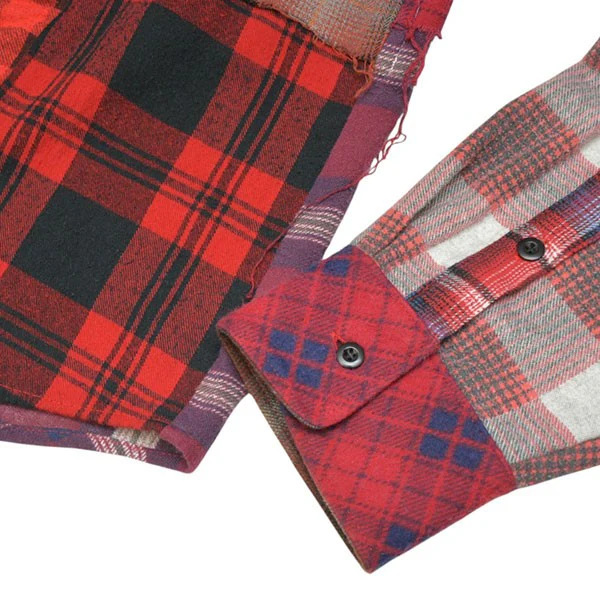 Reworked Check Shirts　リメイクパッチワークチェックシャツ　ネルシャツ - Image 6
