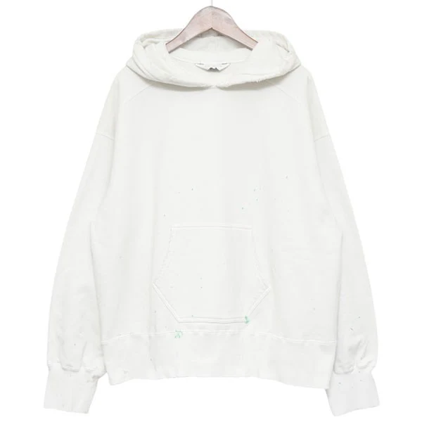 2025SS DYED DAMAGE HOODDIE ペンキ加工後付けパーカー プルオーバースウェットパーカー ANC-CT91