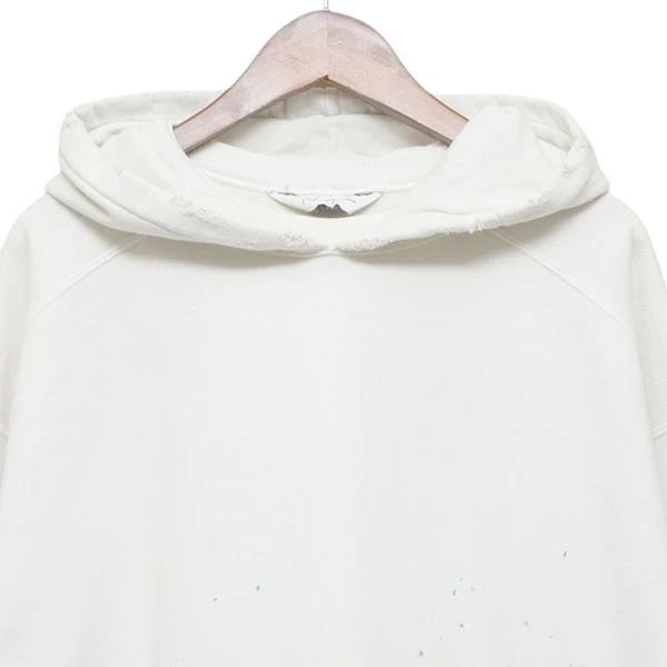 2025SS DYED DAMAGE HOODDIE ペンキ加工後付けパーカー プルオーバースウェットパーカー ANC-CT91 - Image 3