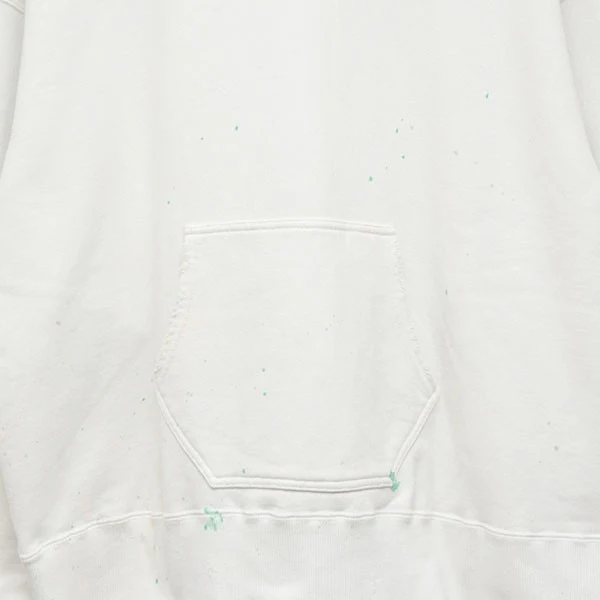 2025SS DYED DAMAGE HOODDIE ペンキ加工後付けパーカー プルオーバースウェットパーカー ANC-CT91 - Image 4