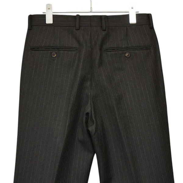 BLUEFACED WOOL TWO-TUCK SLACKS　ストライプ2タックスラックスパンツ　A25AP02BS - Image 6