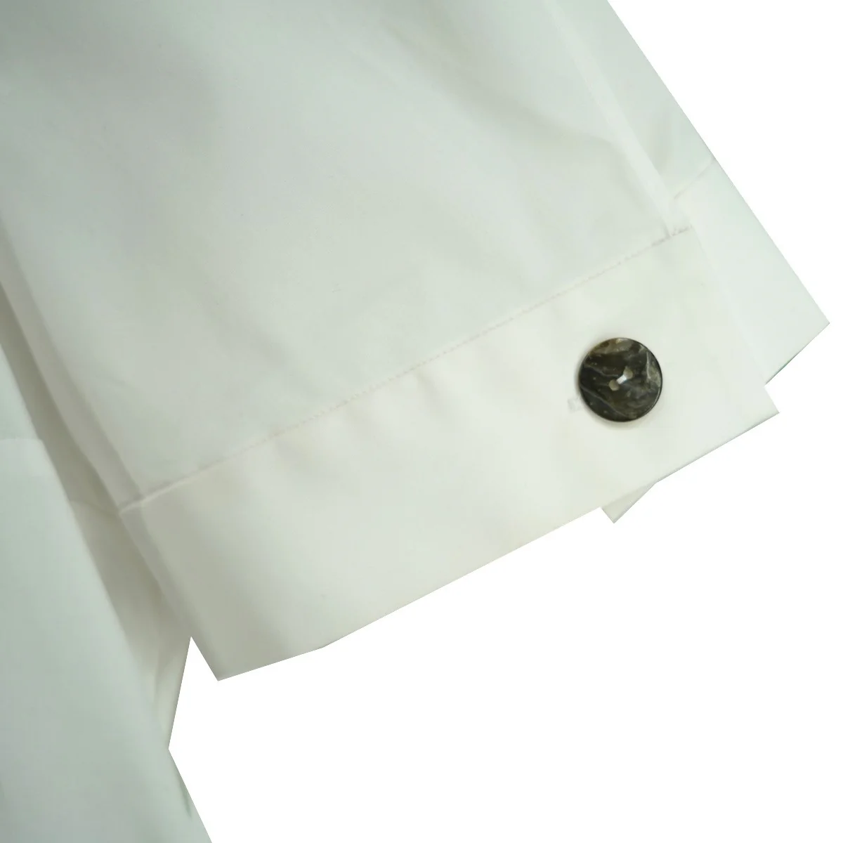 24SS VEST-LAYERED TOPSベストレイヤード 裾 アシンメトリー 半袖ブラウス シャツ - Image 3