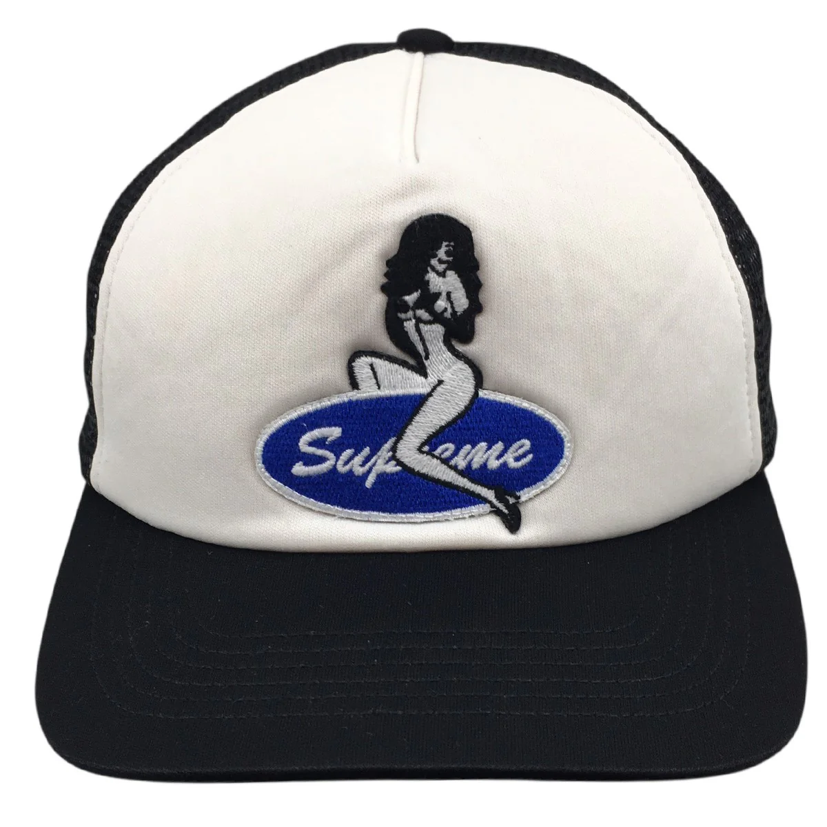 22AW Pin Up Mesh Back 5-Panelピンナップ ガール ロゴ メッシュ スナップバック 5パネル キャップ 帽子 - Image 2