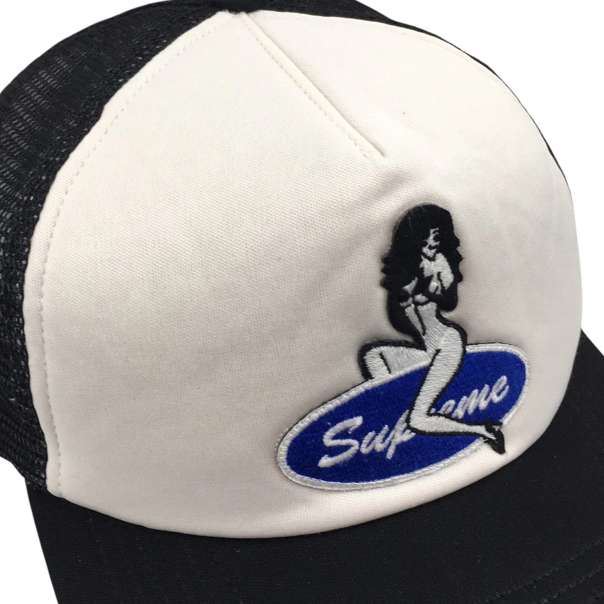 22AW Pin Up Mesh Back 5-Panelピンナップ ガール ロゴ メッシュ スナップバック 5パネル キャップ 帽子 - Image 3
