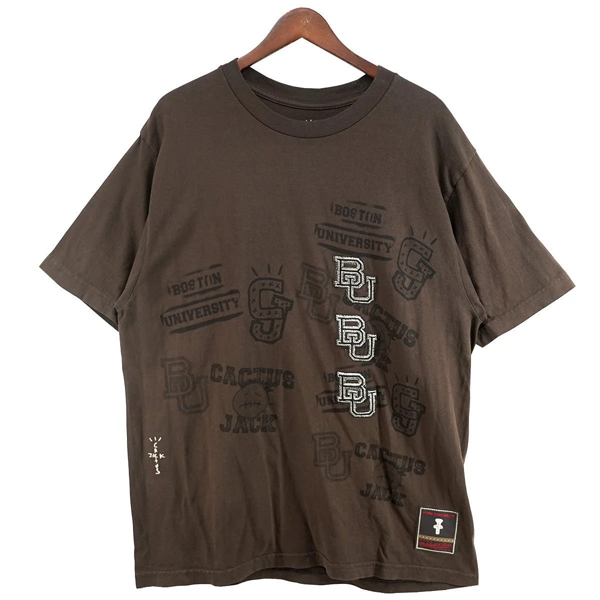 24SS Travis Scott x Mitchell & Ness Michigan State Spartans Seal T-Shirtミシガンステート スパルタンズ シール ロゴ Tシャツ