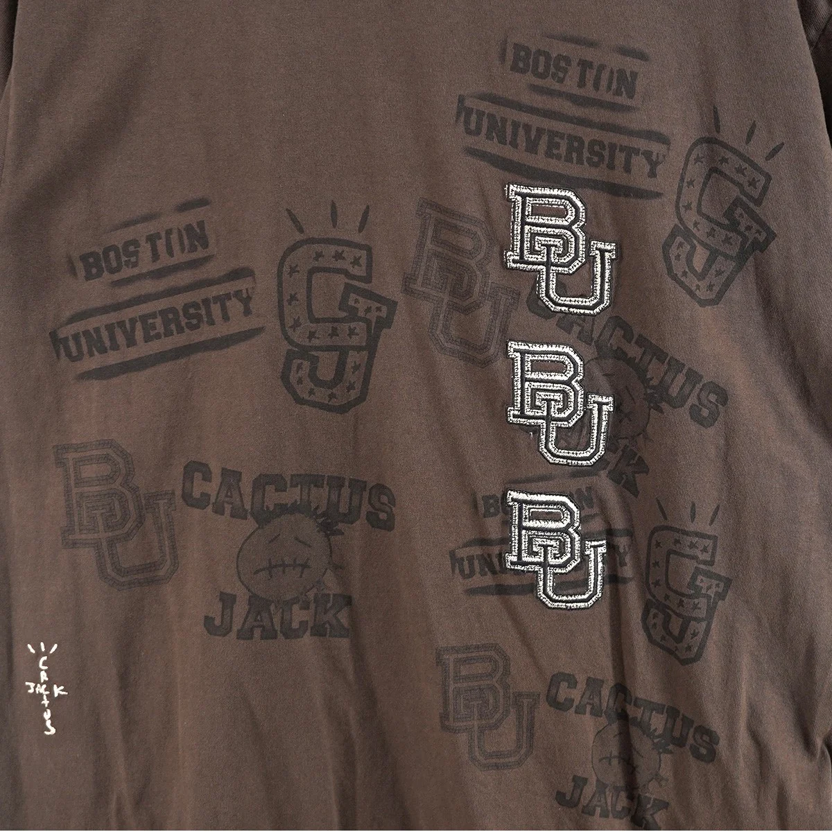 24SS Travis Scott x Mitchell & Ness Michigan State Spartans Seal T-Shirtミシガンステート スパルタンズ シール ロゴ Tシャツ - Image 2