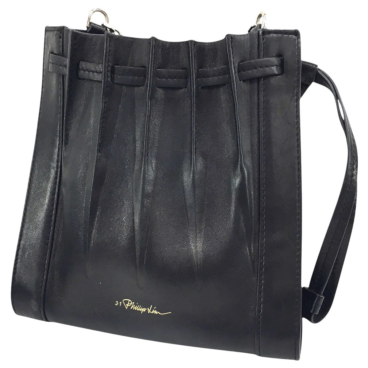 Florence Pleated Drawstring Toteフローレンス ロゴ チェーン ショルダー バッグ 鞄